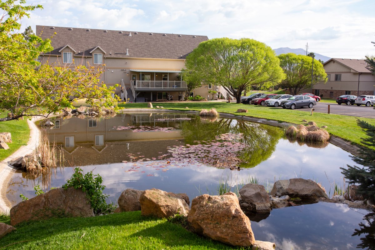 Pond at Eleanor Roosevelt House, New Haven Residential Treatment Center