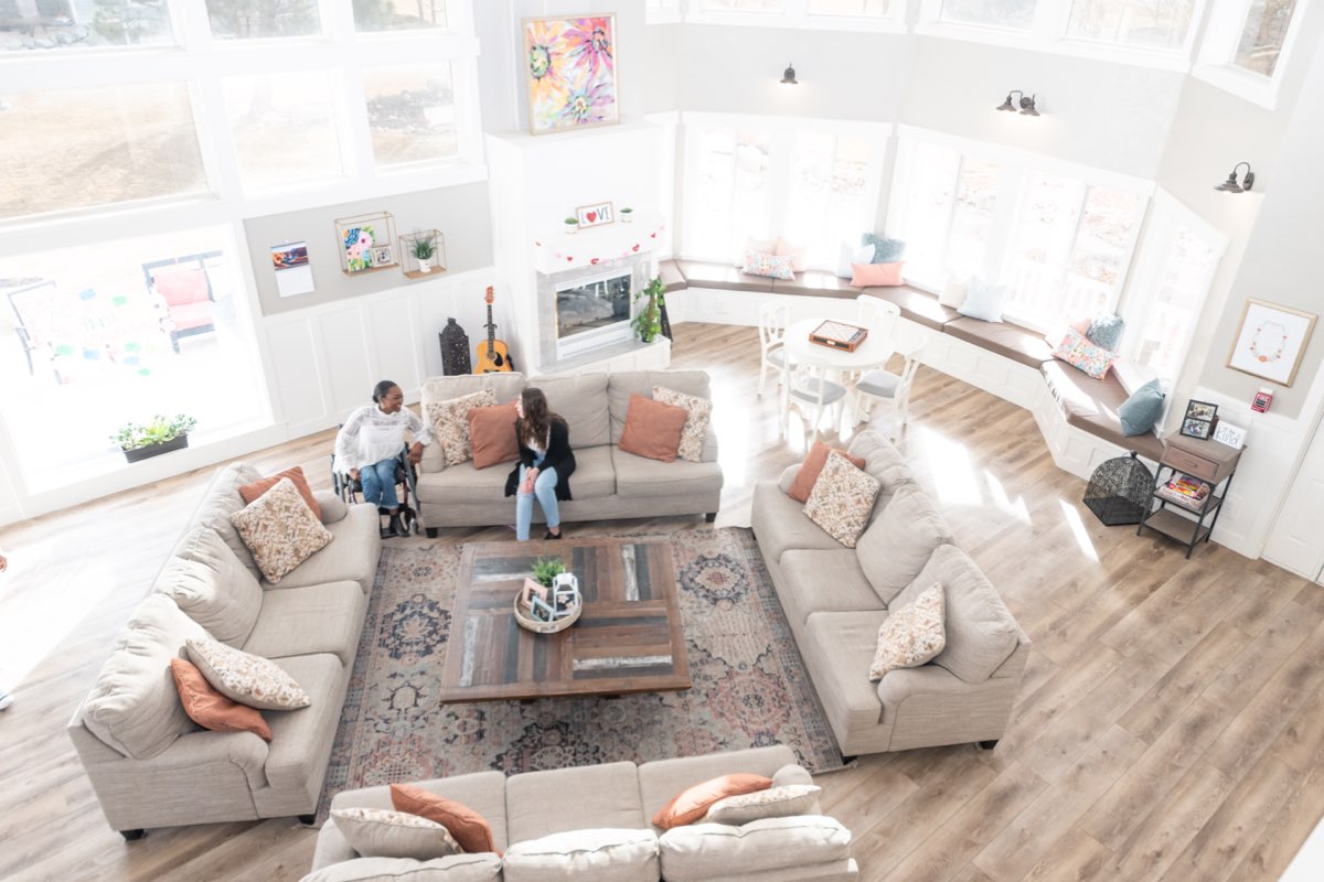 Living Room in Rosa Parks House, New Haven Residential Treatment Center