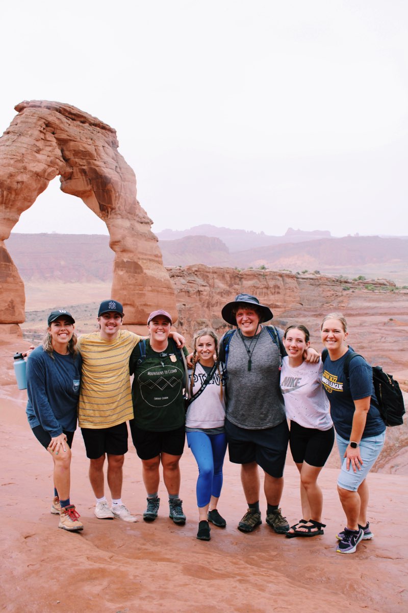 Group at Delicate Arch in Moab Delicate Arch in Moab, Utah, New Haven Residential Treatment Center