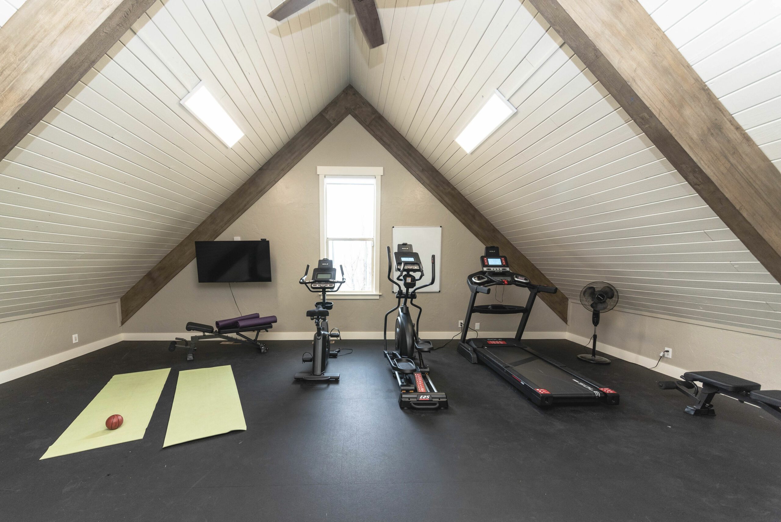 Exercise and yoga area for teens in stabilization and assessment home.